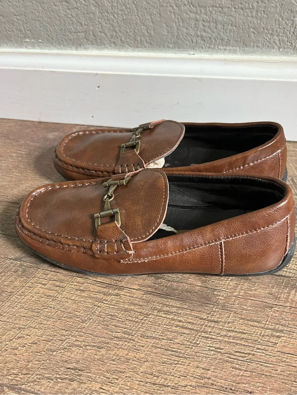 Steve Madden loafers Chapman boys brown dress shoes size 2
